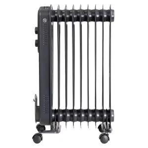 Russell Hobbs Electric Heater 2000W Grey 9 Fin Oil Filled Radiator with 2 Year Guarantee RHOFR9004A