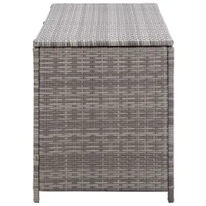 Berkfield Garden Storage Box Grey 150x50x60 cm Poly Rattan