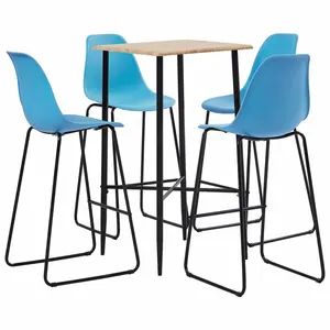 4 - Person Dining Set White / Blue