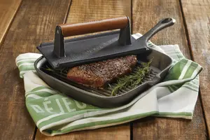 KitchenCraft Enamelled Cast Iron Square Grill Pan