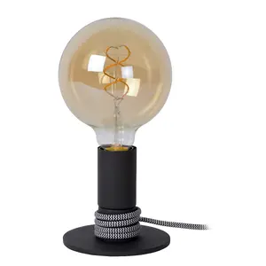 Lucide Marit Modern Table Lamp - 1xE27 - Black