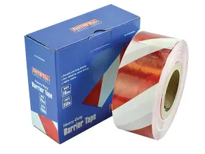 Faithfull 002570250RWTB Heavy-Duty Barrier Tape Red & White 70mm x 250m FAITAPEBARHD