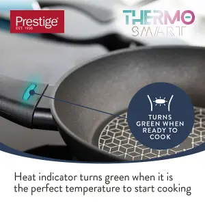 Prestige Thermo Smart Black Square Aluminium Induction Suitable Diamond Infused Non-Stick Grill Pan 28cm