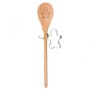 Something Different Gingerbread Wooden Spoon Set Brown (One Size)