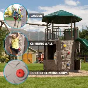 Lifetime 18 Ft. x 16 Ft. Adventure Tower Playset (Earthtone) Assembly Included