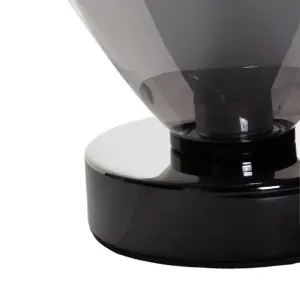 Inlight Batu Conical Brushed Satin Black Nickel effect Table lamp