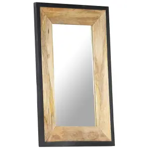 Berkfield Mirror 80x50 cm Solid Mango Wood