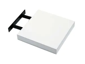 240mm floating hudson shelf kit, white high gloss