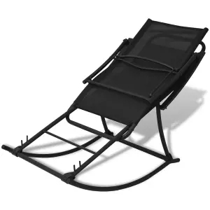 Berkfield Garden Rocking Chair Steel and Textilene Black