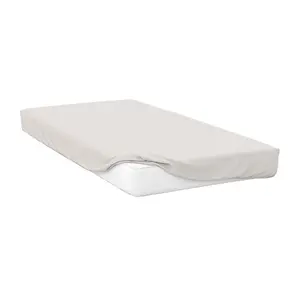 Belledorm Cotton Sateen 1000 Thread Count Extra Deep Fitted Sheet Ivory (Superking)