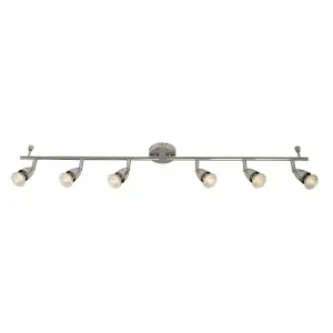 Luminosa Amalfi Adjustable 6 Light Spotlight Chrome, GU10