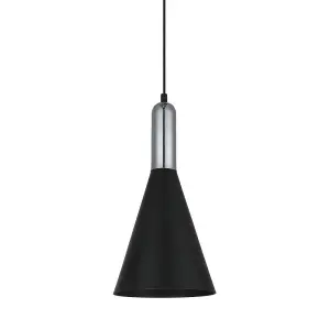 Luminosa Modern Hanging Pendant Black 1 Light , E27