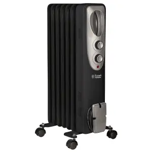 Russell Hobbs Oil Filled Radiator 1500W 7 Fin Black RHOFR5001B