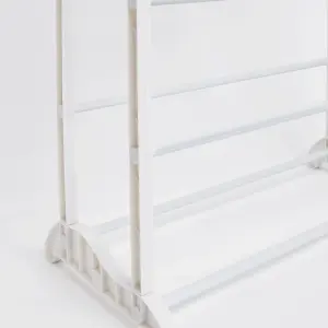 OHS Multi Level Shoe Storage Home Space Organiser Shelving Rack, 7 Tier - White