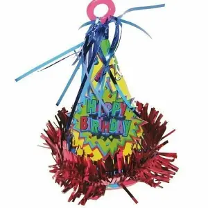 Amscan Party Hat Happy Birthday Balloon Weight Multicoloured (One Size)