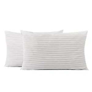 Memory Foam 2 x Pillow Bounce Back Filled Hotel Quality Bedding Luxury, White