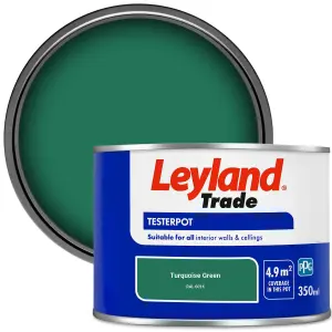 Leyland Trade Vinyl Matt Walls & Ceilings Emulsion Paint Turquoise Green (RAL 6016) 350ml Tester