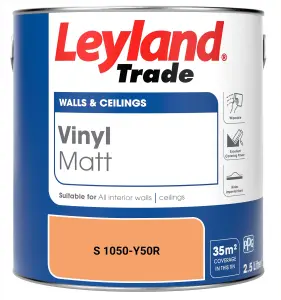 Leyland Trade Vinyl Matt Walls & Ceilings Emulsion Paint (S 1050-Y50R) 2.5L