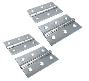 3" (75mm) BUTT HINGES - Nickel Plate Door Hinges - multi pack