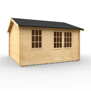 14ft x 14ft (4150mm x 4150mm) Horsforth "The Tallahassee" 28mm Log Cabin With 1 Window