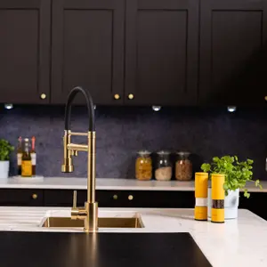 flode Mang Multi Use Kitchen Mixer Tap Brushed Brass