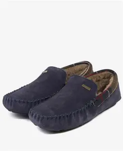 Barbour Monty Slippers Brown Suede 10