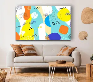 Modern Contemporary Illustration Canvas Print Wall Art - Medium 20 x 32 Inches