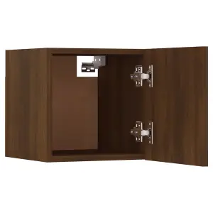 Berkfield Wall Mounted TV Cabinet Brown Oak 30.5x30x30 cm