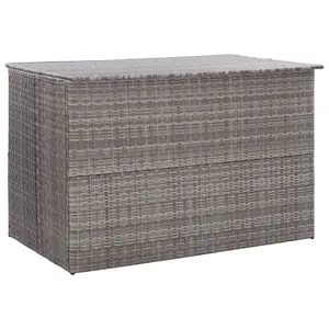 Berkfield Garden Storage Box Grey 150x100x100 cm Poly Rattan