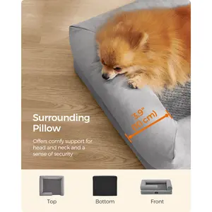 Polyester Pet Bed Light Grey