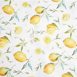 Outdoor PVC Tablecloth - Home or Garden Dining Table Cover, Spill & Scratch Protection - Rectangle 137 x 183cm, Lemon