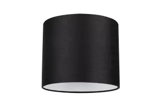 GoodHome Kpezin Charcoal Fabric dyed Light shade (D)20cm