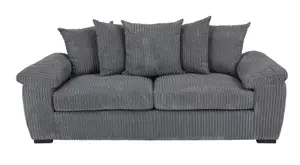 Amalfi Jumbo Cord 3 Seater Sofa Grey