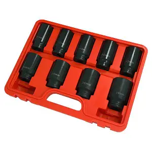 Axle Nut Socket Set 9pc 1/2" Deep Drive 29-38mm Impact (Neilsen CT3256)