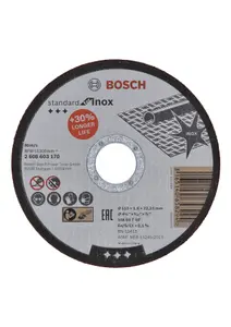 Bosch Professional Inox Straight Cutting Disc WA 60 T BF - 115mm x 22.23mm x 1.6mm