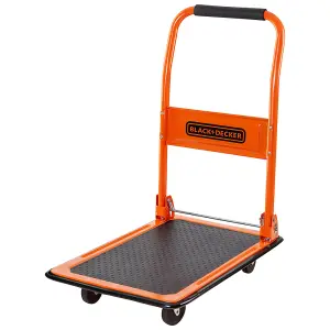 BLACK+DECKER Folding Platform Truck Hand Trolley Wheel Push Cart Warehouse 80Kg