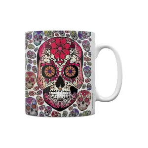 Grindstore Sugar Skull Carnival Mug White (One Size)