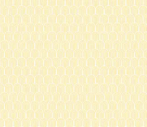 Hoopla Walls Retro Arch Yellow Matt Smooth 10m Wallpaper