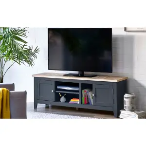 Classic Rustic Dark Grey TV Unit