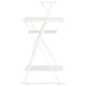 Berkfield Desk with Shelf White 116x50x93 cm