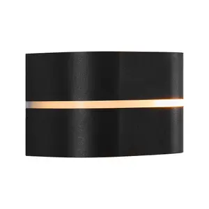 Nordlux Sibelis Outdoor Patio Terrace Garden Wall Light In Black (Height) 12cm