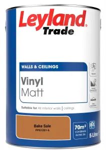 Leyland Trade Vinyl Matt Walls & Ceilings Emulsion Paint Bake Sale (PPG1201-6) 5L