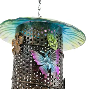 Gardenwize Hanging Bird Feeder With Solar LED