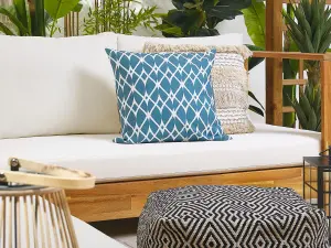 Set of 2 Outdoor Cushions ANAGNI Blue