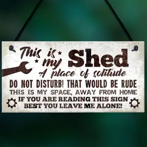 Red Ocean Garden Shed Garage Man Cave Sign Hanging Wall Plaque Gift For Him Dad Grandad