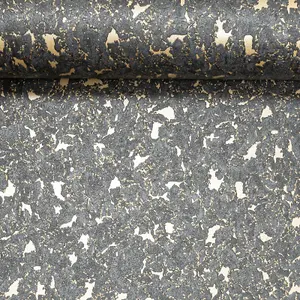 Arthouse Metallic Gold Charcoal Black Textured Vinyl Wallpaper Industrial Marble