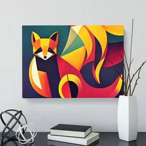 Fox - Wrapped Canvas Print 40cm H x 60cm W x 3cm D