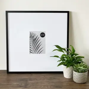 PF&A Oversized Mount Wooden Black 18x18 Frame For 7x5 Print