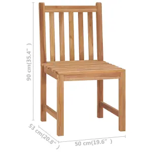 Berkfield Garden Chairs 2 pcs Solid Teak Wood