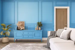 Hemway Chalk Based Furniture Paint Matt A5 Sample, Sky Blue, Peel & Stick Swatch For Interior Walls Wood